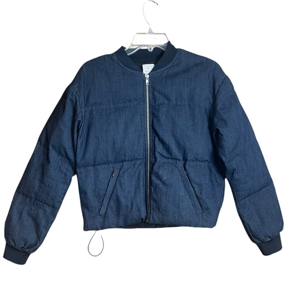 Cinq a Sept 5a7 Maris short puffy denim jacket XS - Picture 1 of 16